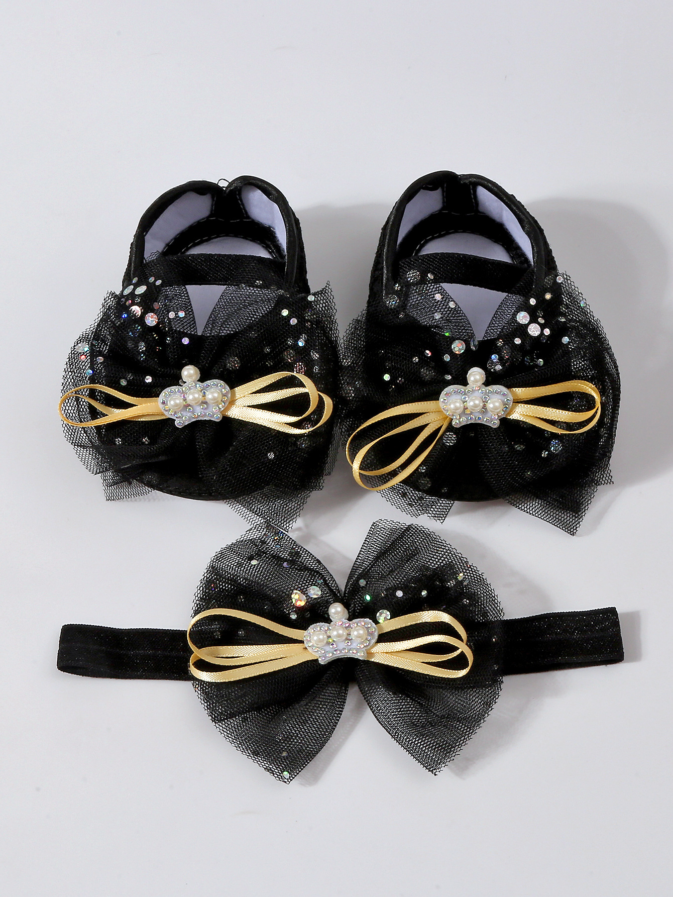 Spring New Baby Bowknot Crown Toddler Shoes Girl Kid Lace Princess Walking Shoes Fashion Sweet Cute Newborn Infant First Walkers