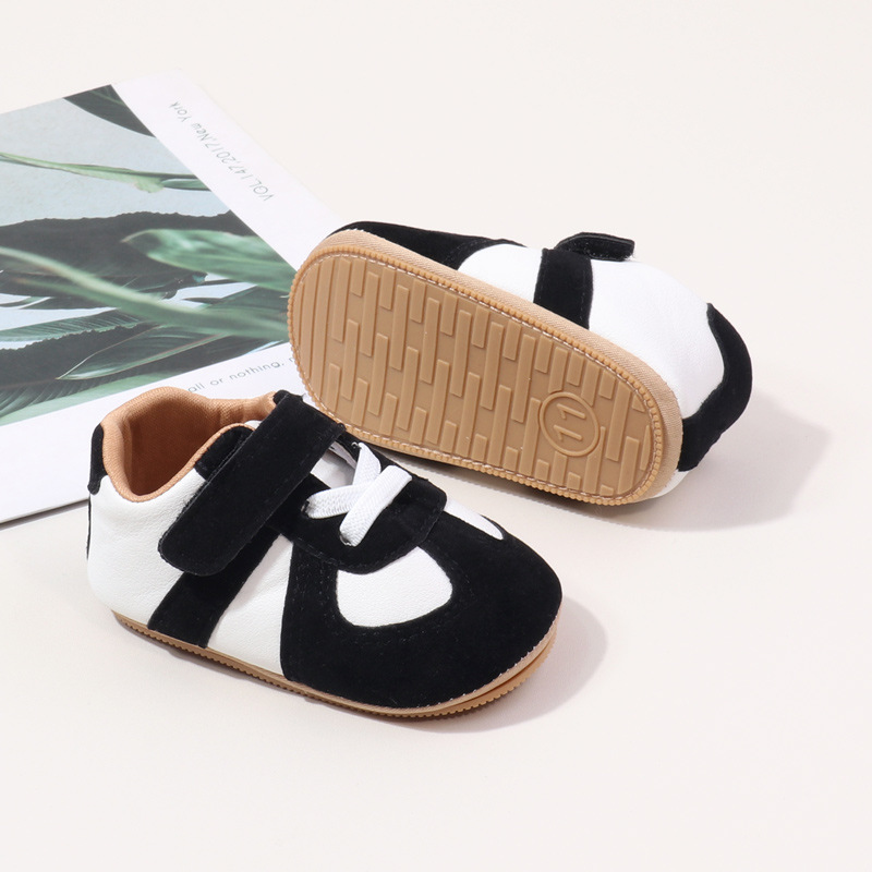Baby Spring and Autumn Shoes High Quality PU and PVC Sole Anti-slip for 0-9-18 Months Toddler Boys and Girls Prewalking