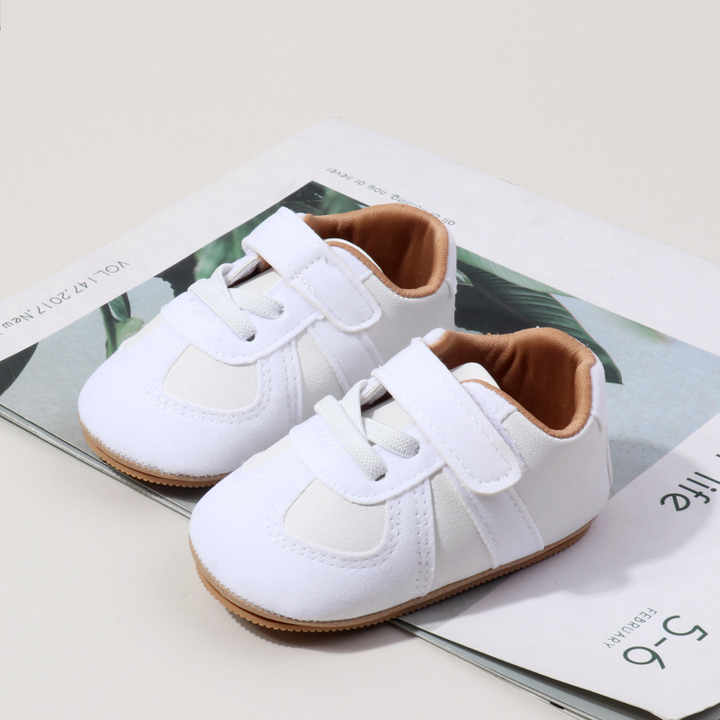Baby Spring and Autumn Shoes High Quality PU and PVC Sole Anti-slip for 0-9-18 Months Toddler Boys and Girls Prewalking