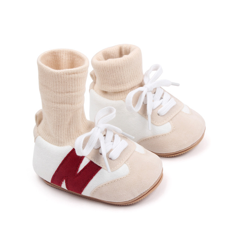 Baby Shoes, Spring and Autumn, Newborns, Boys and Girls, Soft Soles that Don't fall off, Heels, Walking Shoes, Socks