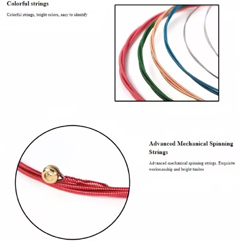Acoustic Guitar String Change Set, 3-in-1 Winder Cutter with Anti-rust Brass Guitar Strings Instrument Accessories