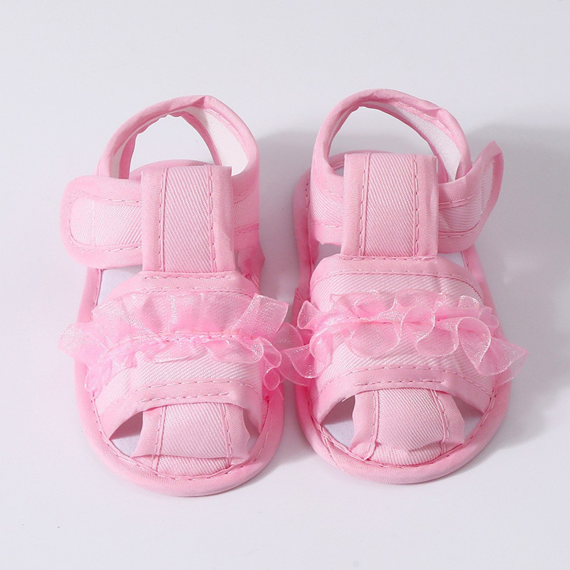 Baby Shoes Summer Sandals 0-12 Months Newborns Step Shoes Baby Soft soled Cloth Shoes Handmade Shoes Don't Drop Heels