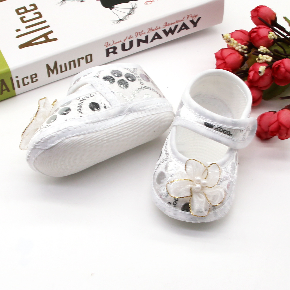 New Newborn Baby Shoes for 0-1 Year old Female Baby Princess Shoes for 0-12 Month old Small Flower Dress Shoes