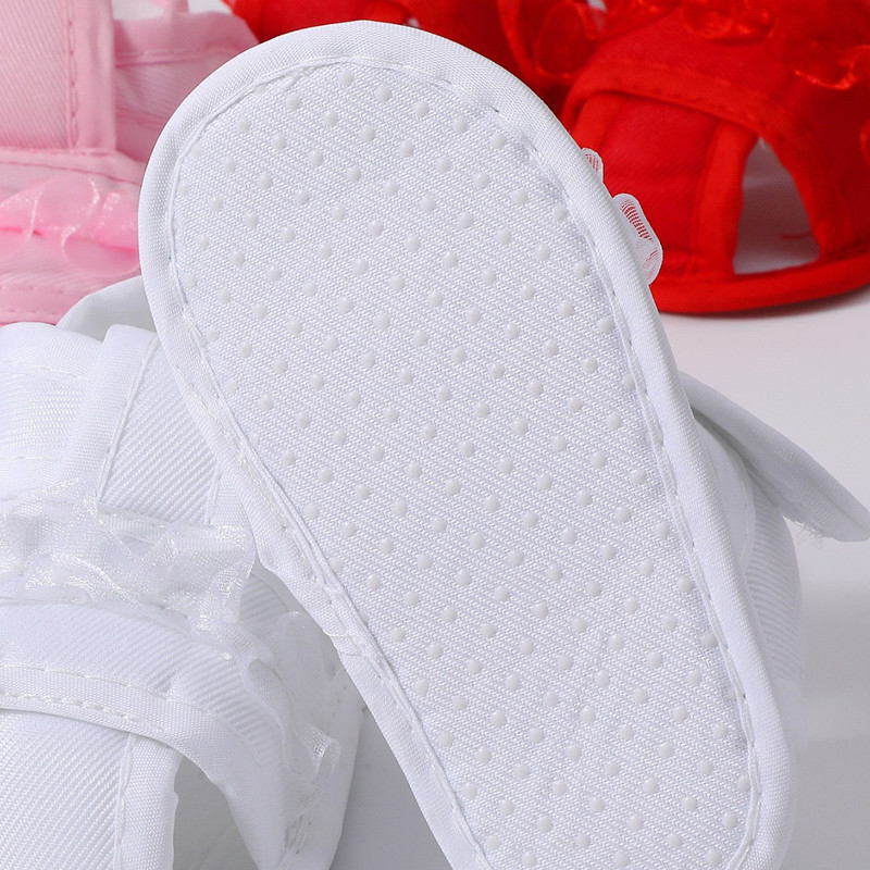 Baby Shoes Summer Sandals 0-12 Months Newborns Step Shoes Baby Soft soled Cloth Shoes Handmade Shoes Don't Drop Heels