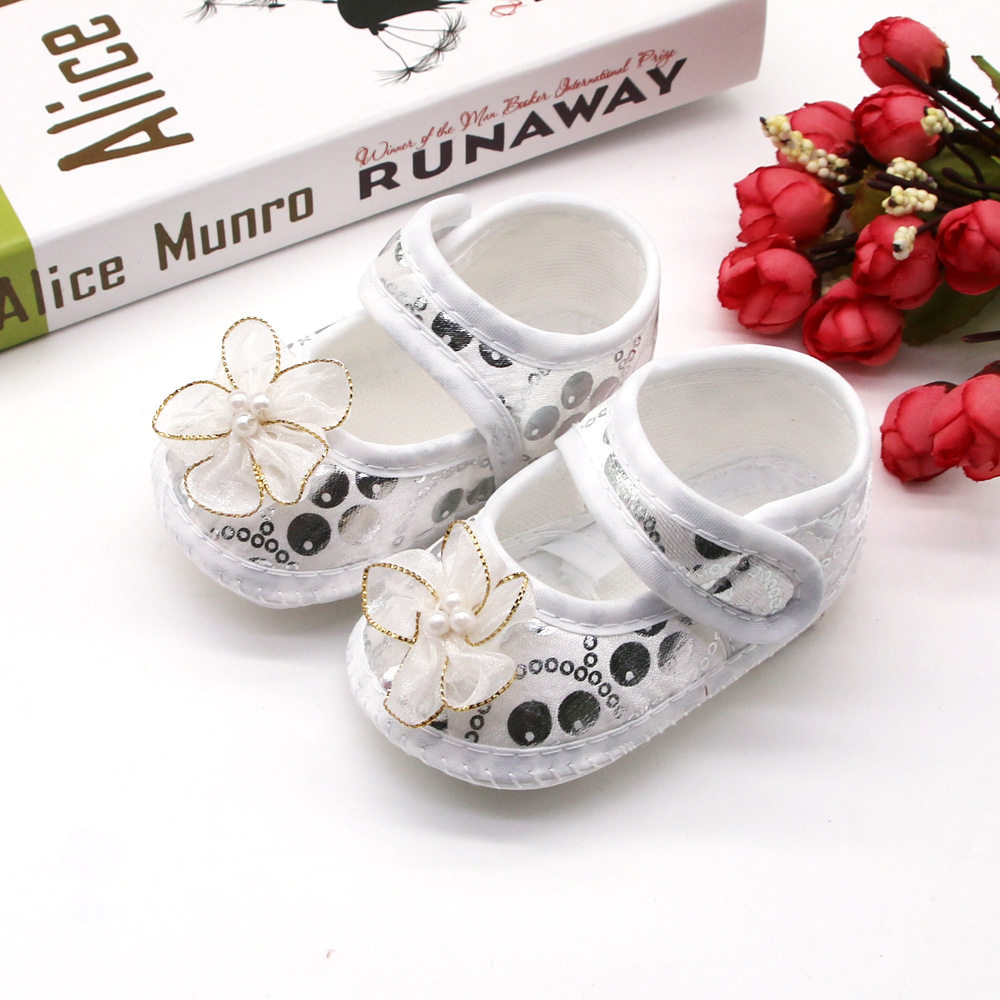 New Newborn Baby Shoes for 0-1 Year old Female Baby Princess Shoes for 0-12 Month old Small Flower Dress Shoes
