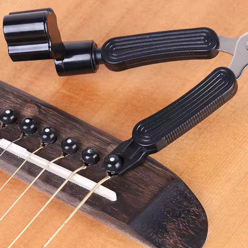 Acoustic Guitar String Change Set, 3-in-1 Winder Cutter with Anti-rust Brass Guitar Strings Instrument Accessories