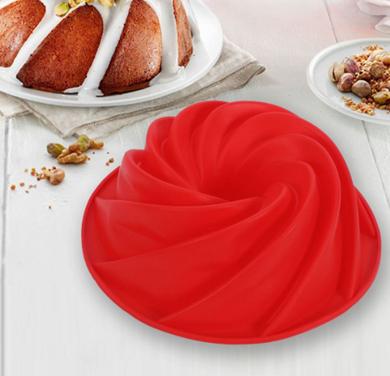 1pc Non-Stick Round Cake Pan, Easy Release Silicone Base for Cakes Bread, 180C Heat-Resistant Baking Mold, Easy Clean