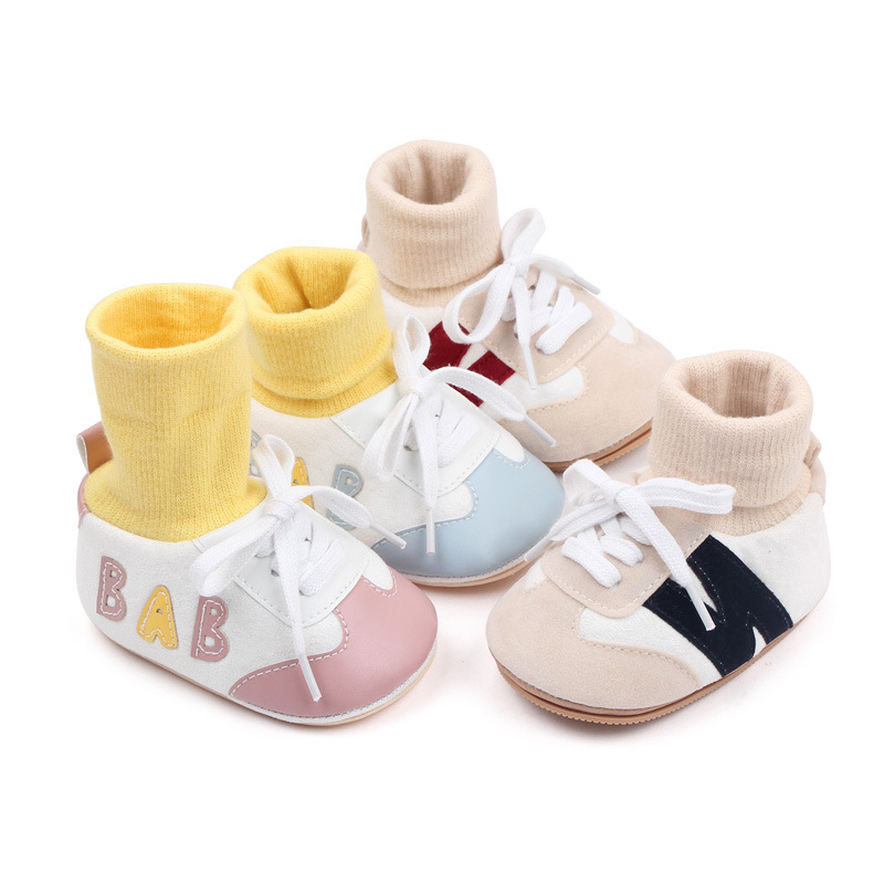 Baby Shoes, Spring and Autumn, Newborns, Boys and Girls, Soft Soles that Don't fall off, Heels, Walking Shoes, Socks