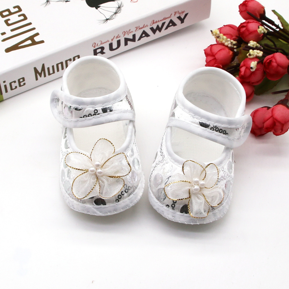 New Newborn Baby Shoes for 0-1 Year old Female Baby Princess Shoes for 0-12 Month old Small Flower Dress Shoes