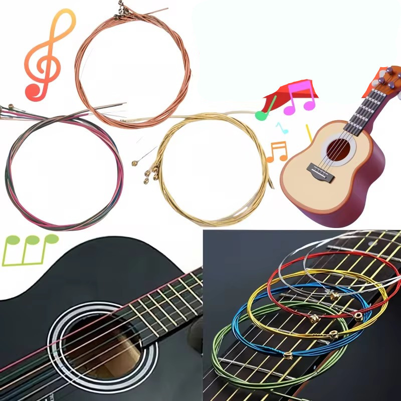 Acoustic Guitar String Change Set, 3-in-1 Winder Cutter with Anti-rust Brass Guitar Strings Instrument Accessories