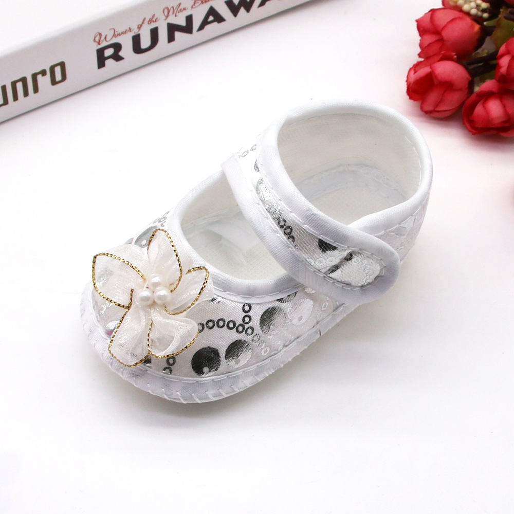 New Newborn Baby Shoes for 0-1 Year old Female Baby Princess Shoes for 0-12 Month old Small Flower Dress Shoes