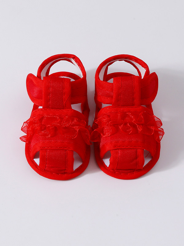Baby Shoes Summer Sandals 0-12 Months Newborns Step Shoes Baby Soft soled Cloth Shoes Handmade Shoes Don't Drop Heels