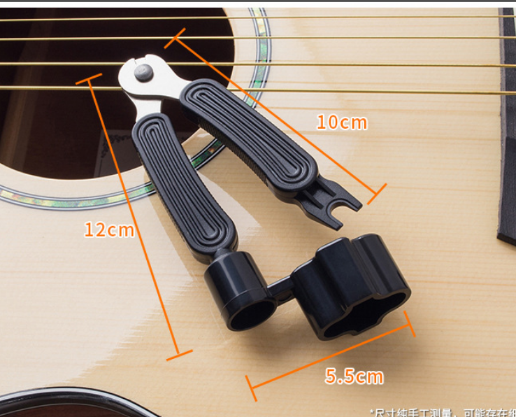 Acoustic Guitar String Change Set, 3-in-1 Winder Cutter with Anti-rust Brass Guitar Strings Instrument Accessories