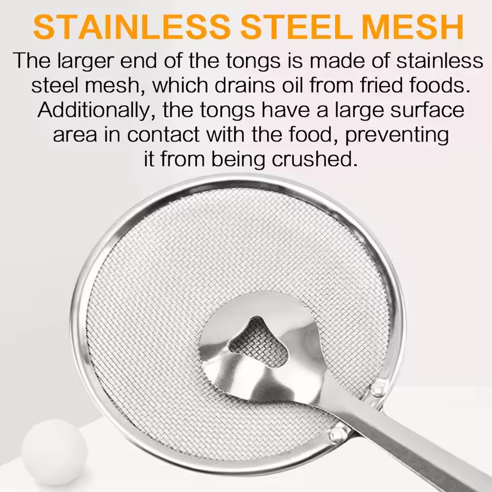 Kitchen Accessories Multifunction Stainless Steel Sieve Filter Spoon Fried Food Oil Strainer Clip Handheld Cooking Tools Gadgets