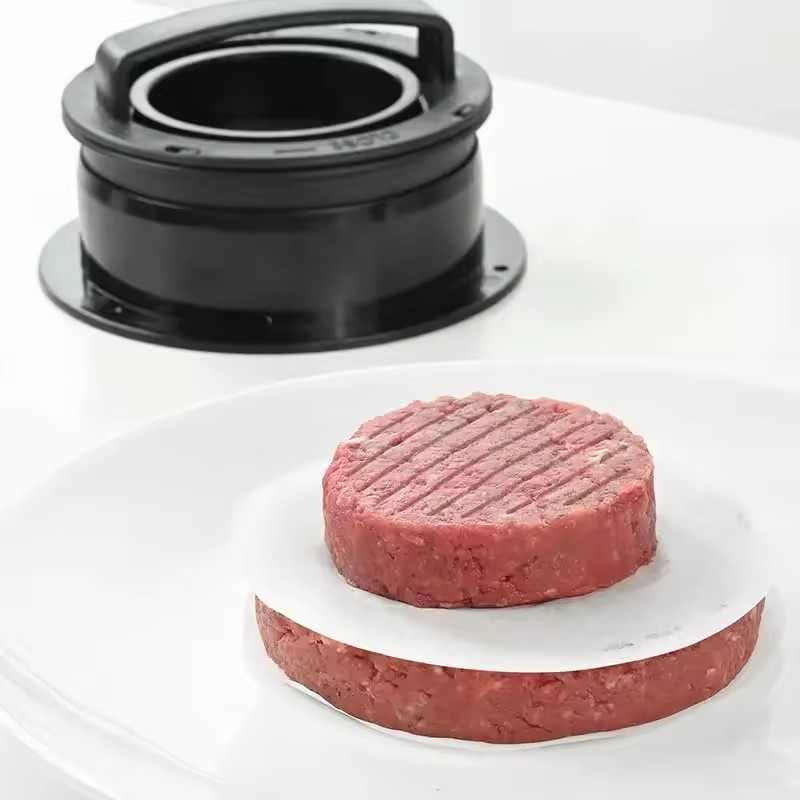 4 in 1 ABS Manual Meat Patty Press Sandwich Cutter Multifunctional Hamburger Press Non Stick Meat Patty Mold Kitchen Gadget