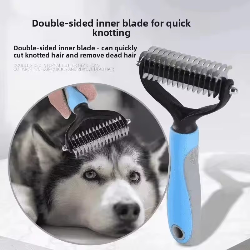 Pet detangling comb, dog grooming tool, hair removal comb, beauty comb, dog comb, pet supplies, cat comb