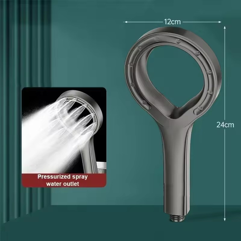 New circular pressurized showerhead for showering and showering, handheld circular pressurized showerhead for household use