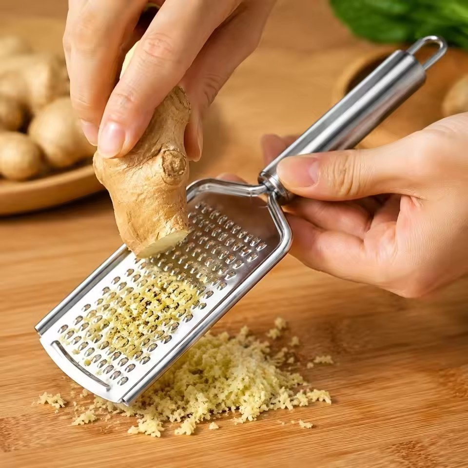 Fine Micro-Blade Grater with Stainless Steel Handle for Lemon Zesting Ginger Cheese Carrot Home Cooking Baking Supplies