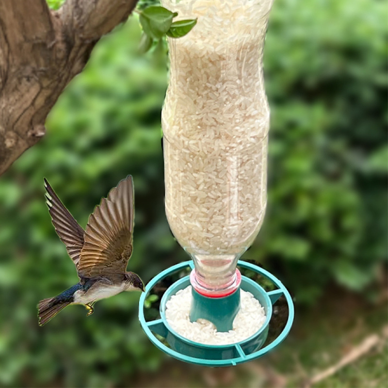 Hanging Tray Bird Feeder Plastic Automatic Portable Bird Feeders Outdoor Garden Balcony Feeding Accessories Bird Feeders