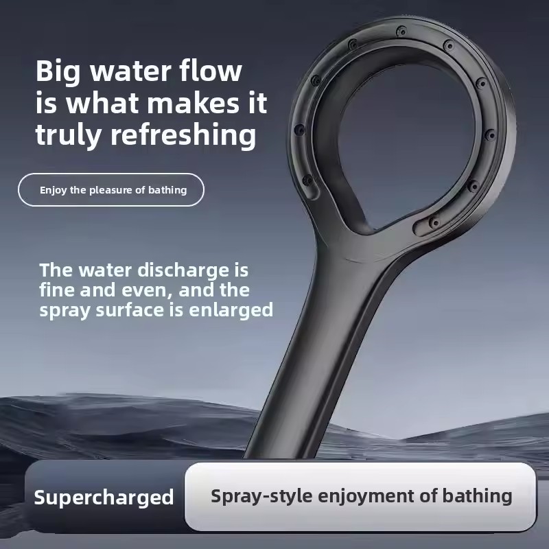 New circular pressurized showerhead for showering and showering, handheld circular pressurized showerhead for household use