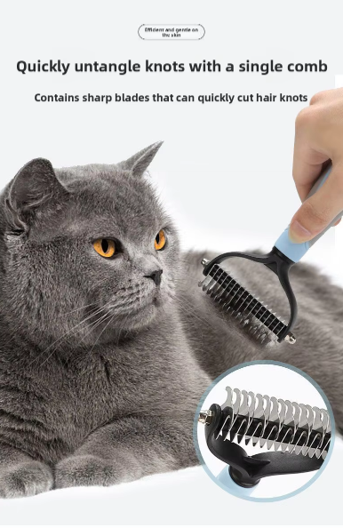 Pet detangling comb, dog grooming tool, hair removal comb, beauty comb, dog comb, pet supplies, cat comb