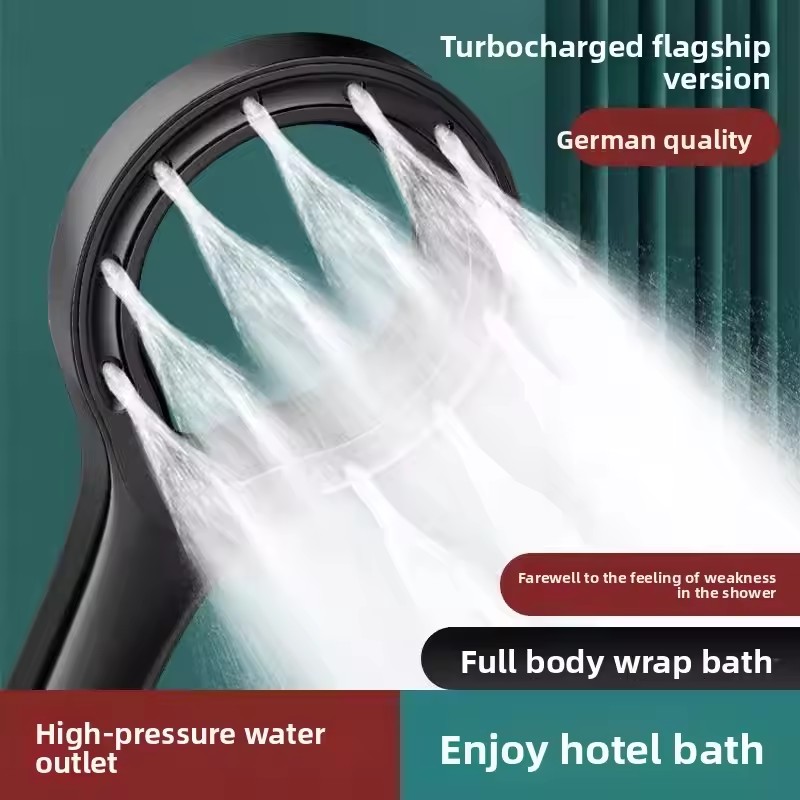 New circular pressurized showerhead for showering and showering, handheld circular pressurized showerhead for household use