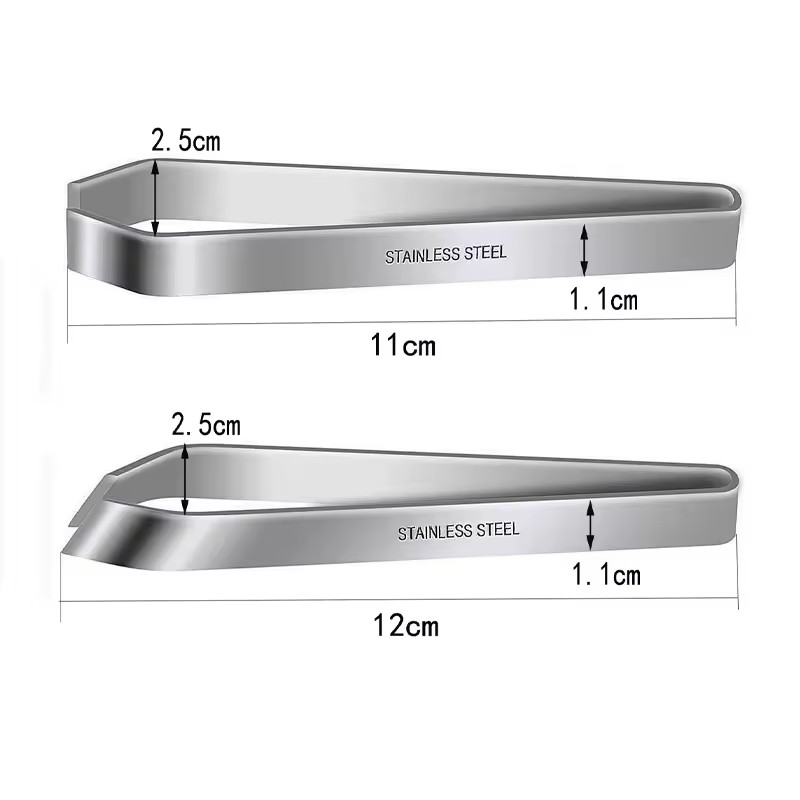 2PCS 430 Stainless Steel Fish Bone Tweezers Pincer Clip Puller Remover Tongs Kitchen Gadgets Fish Bone Plucking Clamp
