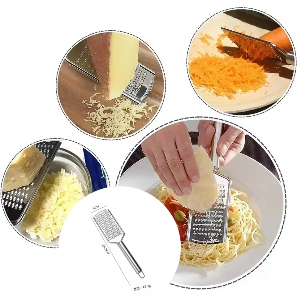 Fine Micro-Blade Grater with Stainless Steel Handle for Lemon Zesting Ginger Cheese Carrot Home Cooking Baking Supplies