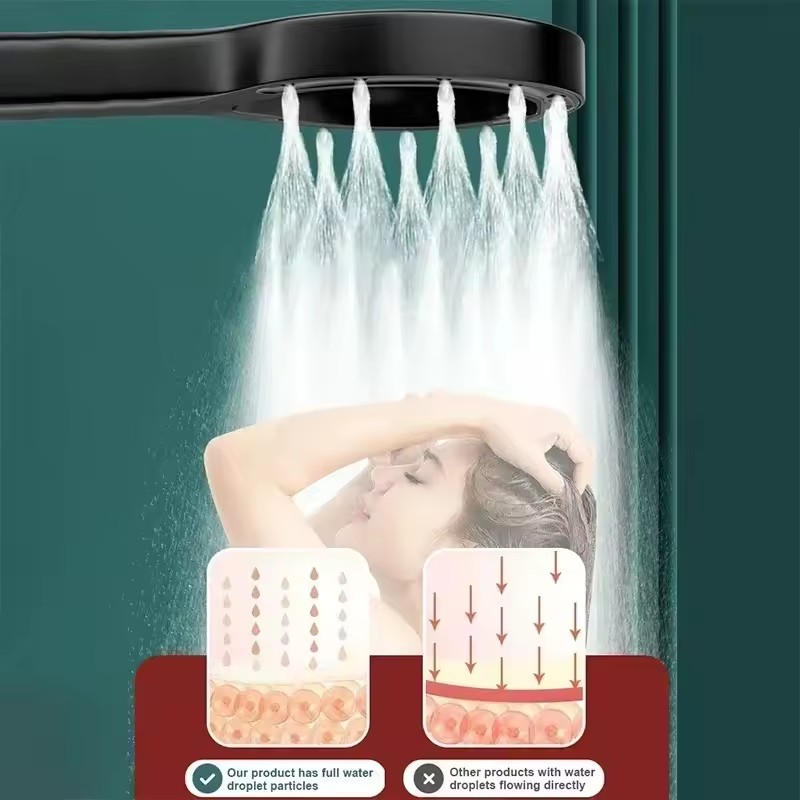 New circular pressurized showerhead for showering and showering, handheld circular pressurized showerhead for household use