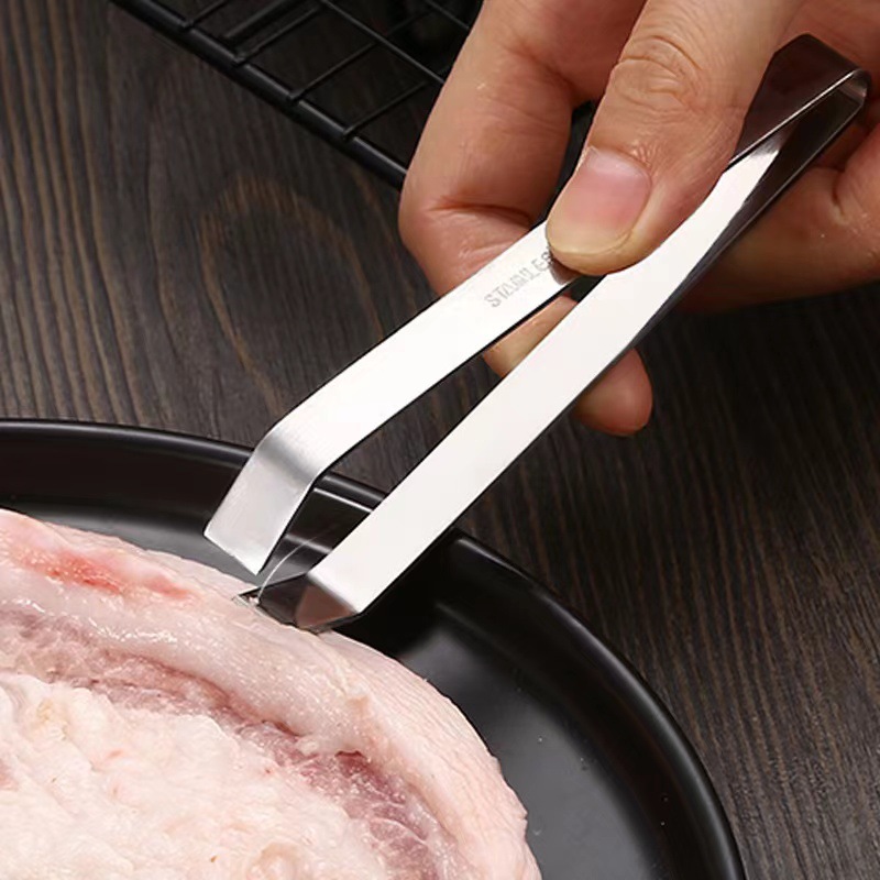 2PCS 430 Stainless Steel Fish Bone Tweezers Pincer Clip Puller Remover Tongs Kitchen Gadgets Fish Bone Plucking Clamp