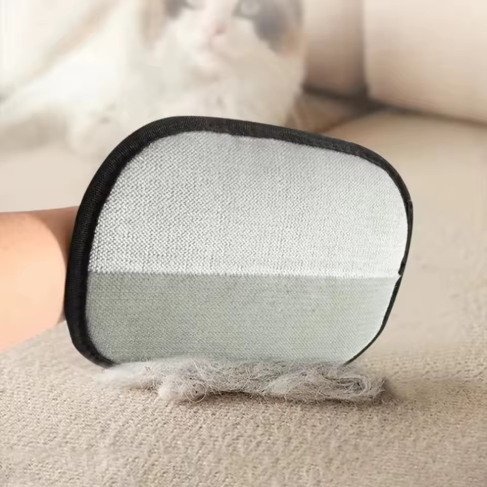 1PC Reusable Double Sided Pet Hair Removal Gloves for Grooming Ideal for Cleaning Fur on Carpets Couches Pet Beds Cat Trees Furnitur