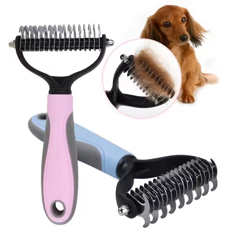 Pet detangling comb, dog grooming tool, hair removal comb, beauty comb, dog comb, pet supplies, cat comb