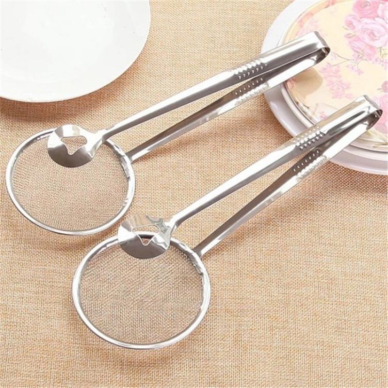 Kitchen Accessories Multifunction Stainless Steel Sieve Filter Spoon Fried Food Oil Strainer Clip Handheld Cooking Tools Gadgets
