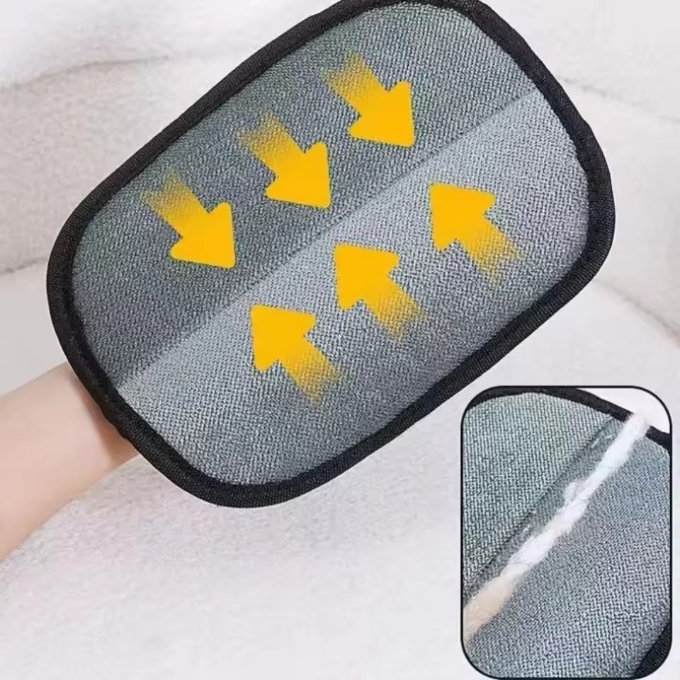 1PC Reusable Double Sided Pet Hair Removal Gloves for Grooming Ideal for Cleaning Fur on Carpets Couches Pet Beds Cat Trees Furnitur
