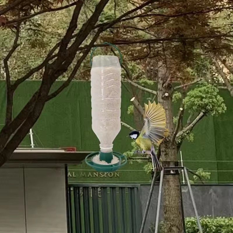 Hanging Tray Bird Feeder Plastic Automatic Portable Bird Feeders Outdoor Garden Balcony Feeding Accessories Bird Feeders