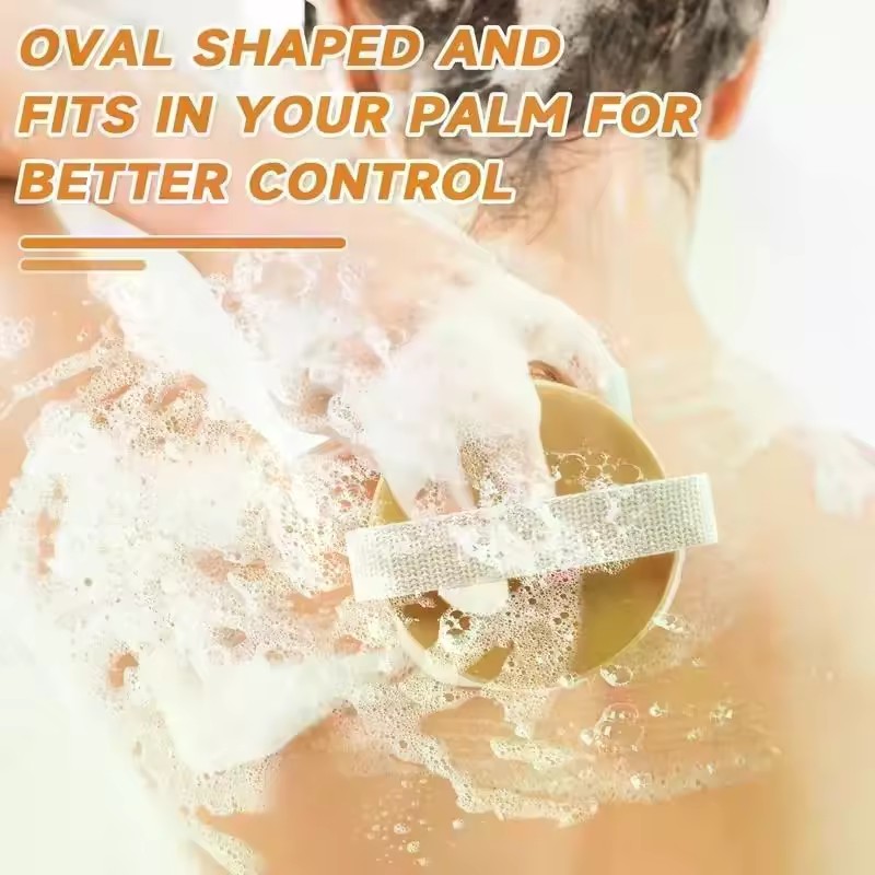 Natural Bristle Brush Soft Wet Dry Skin Body SPA Brush Bath Massager Home Dry Wet Back Shower Brushes Exfoliating Bathing Brush