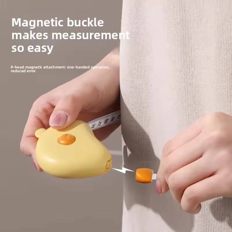 Cute Portable Soft Measuring Tape for Fitness Chest And Arm Measurement Automatic Retraction Multi-Purpose Compact Ruler