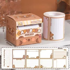 256pcs/Box Pull-out Sticky Notes Fully Adhesive Tearable Sticky Notes Stickers 8 Formats Ideal for Office Student and Home Use!