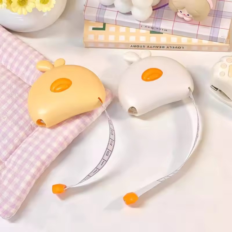 Cute Portable Soft Measuring Tape for Fitness Chest And Arm Measurement Automatic Retraction Multi-Purpose Compact Ruler