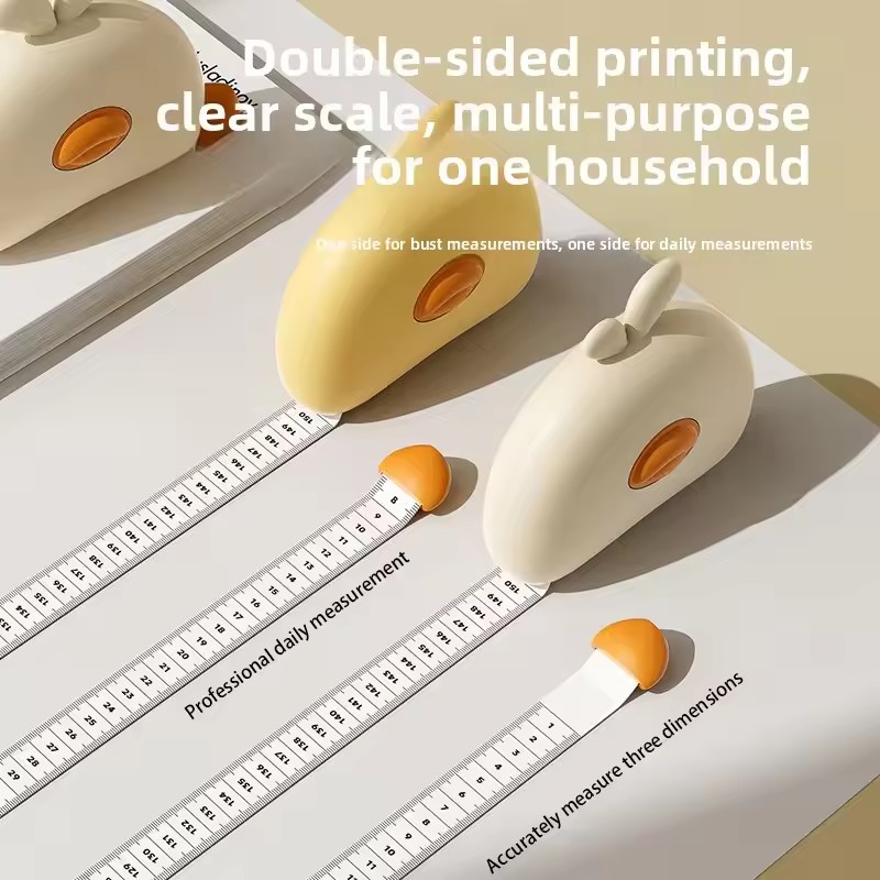 Cute Portable Soft Measuring Tape for Fitness Chest And Arm Measurement Automatic Retraction Multi-Purpose Compact Ruler
