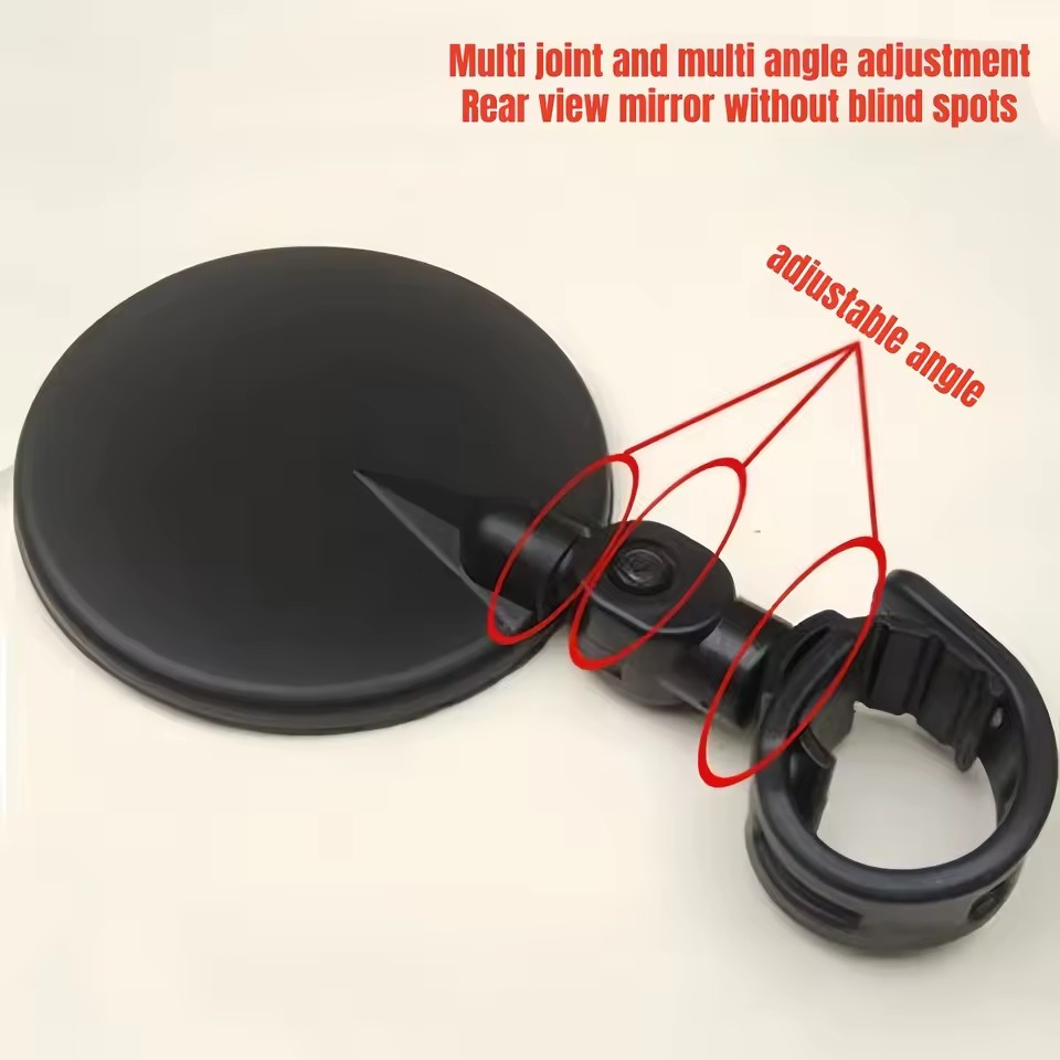 2PCS Bicycle Rear Mirror Wide Angle Handlebar Reflector Mirror Adjustable Cycling Safety View For Mtb Road Bike Scooter