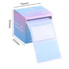 256pcs/Box Pull-out Sticky Notes Fully Adhesive Tearable Sticky Notes Stickers 8 Formats Ideal for Office Student and Home Use!