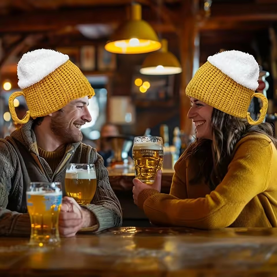 men's andwomen's beer themed novel hat fun hat suitable for beer enthusiasts perfect winter gift Munich Beer Festival party hat
