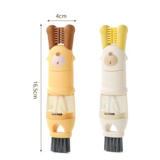 Five-in-one Cartoon Cup Cleaning Brush Efficient Detachable Lid Cleaning Brush Hanging Design Deep Clean Bottle Gap Brush
