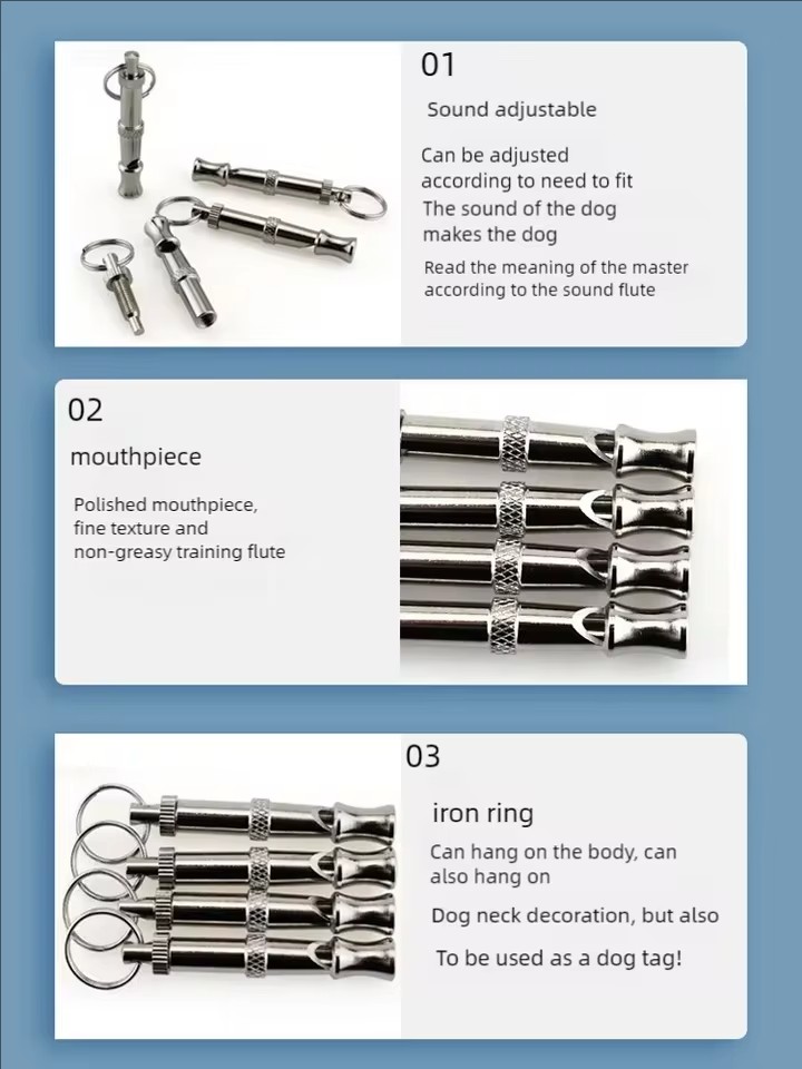 Pet Dog Whistle To Stop Barking Bark Control for Dogs Training Deterrent Whistle Puppy Adjustable Training Dog Accessories