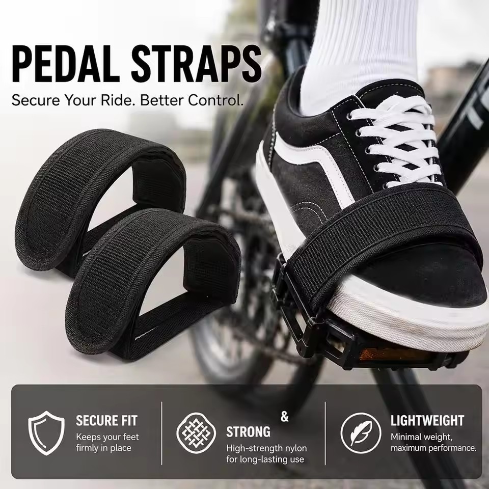 2PCS Bicycle Pedal Straps Toe Clip Strap Belt Adhesivel Bike Pedal Tape Fixed Gear Cycling Fixie Cover
