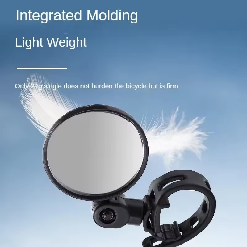 2PCS Bicycle Rear Mirror Wide Angle Handlebar Reflector Mirror Adjustable Cycling Safety View For Mtb Road Bike Scooter