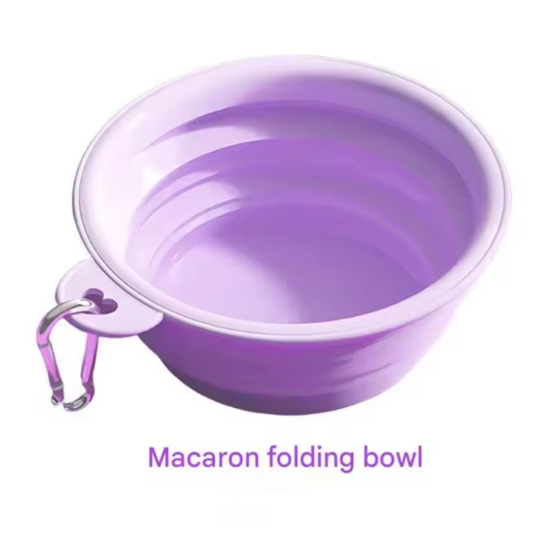 Foldable Silicone Dog Bowl Pet Outdoor Travel Portable Folding Cat Food Water Large Capacity Container Feeding Bowl Pet Supplies