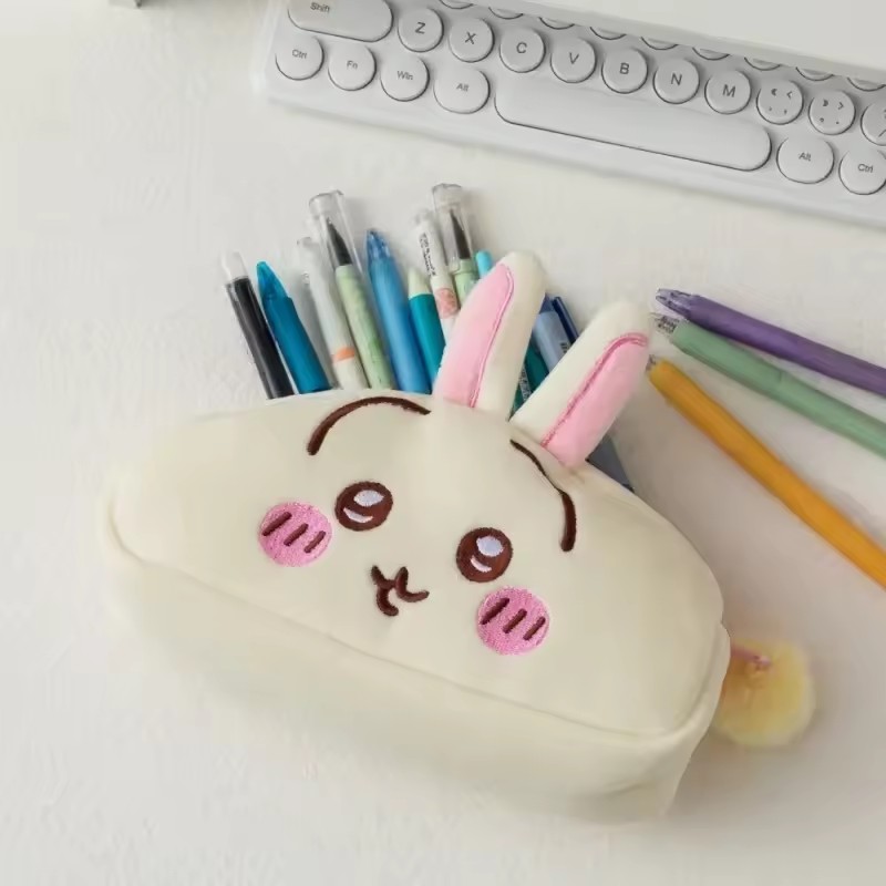 Kawaii Plush Pencil Case Ins Japanese Cute Anime Stationery Bag with Large Capacity for Students and Children's Birthday Gifts