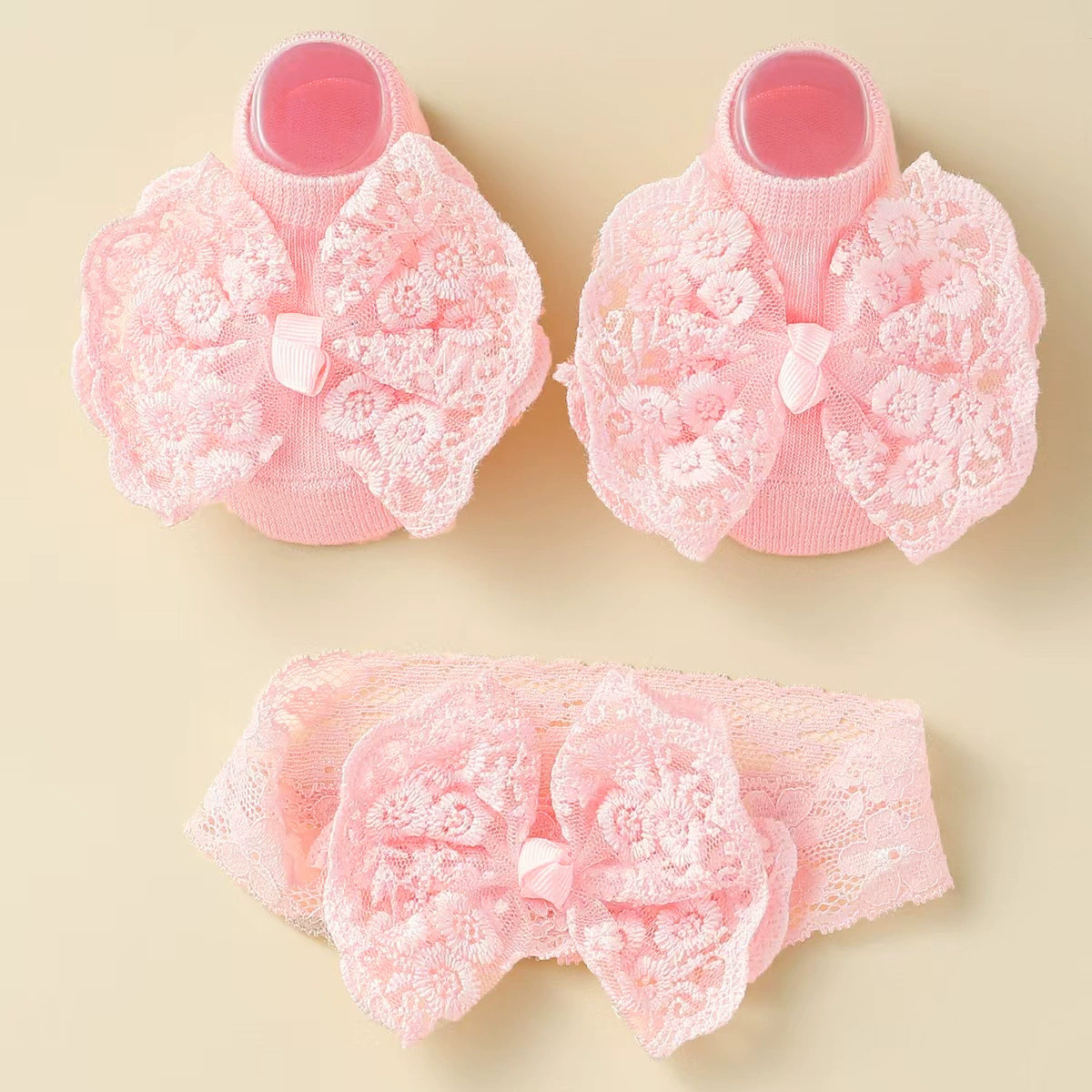 1pair Cute Toddlers Infants Cotton Ankle Bow Socks Baby Girls Princess Lace Floral Shoes Socks for 0-12 Months Kids F3-24